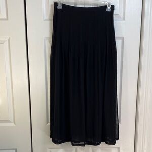 Nevada Lined Maxi Skirt, Elegant and Silky in Black, Size 10